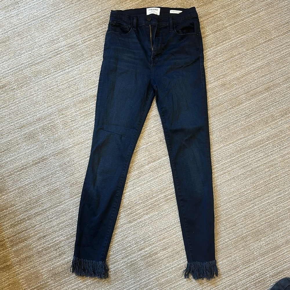 dark navy Frame Denim jeans size 26 All High Rise Skinny